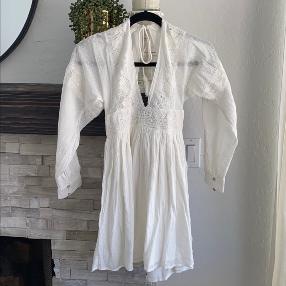 Free people white mini dress